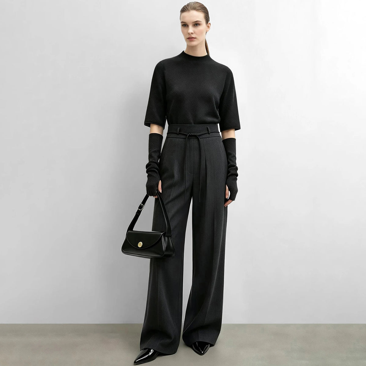 Women's Striped Wide Leg Pants - Autumn Office Casual Trousers