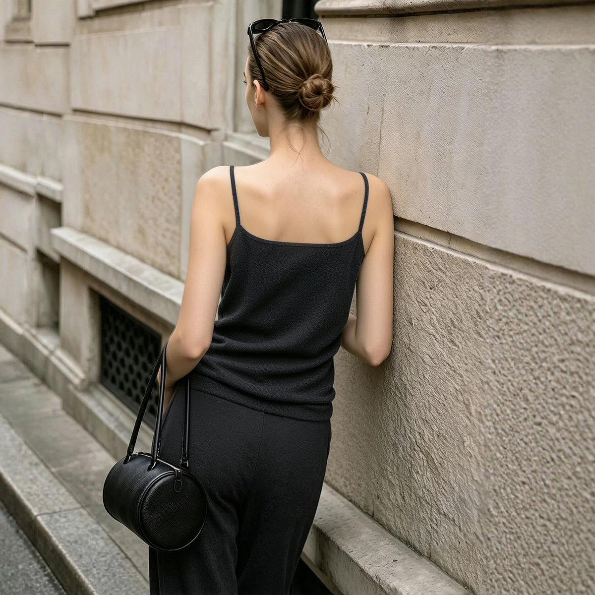 Women's Mulberry Silk Blend Knit Cami - Versatile Sleeveless Vest