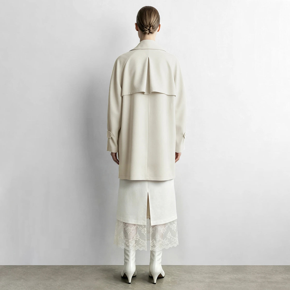 Women's Mid-Length Double Breasted Trench Coat - Commuter Outerwear