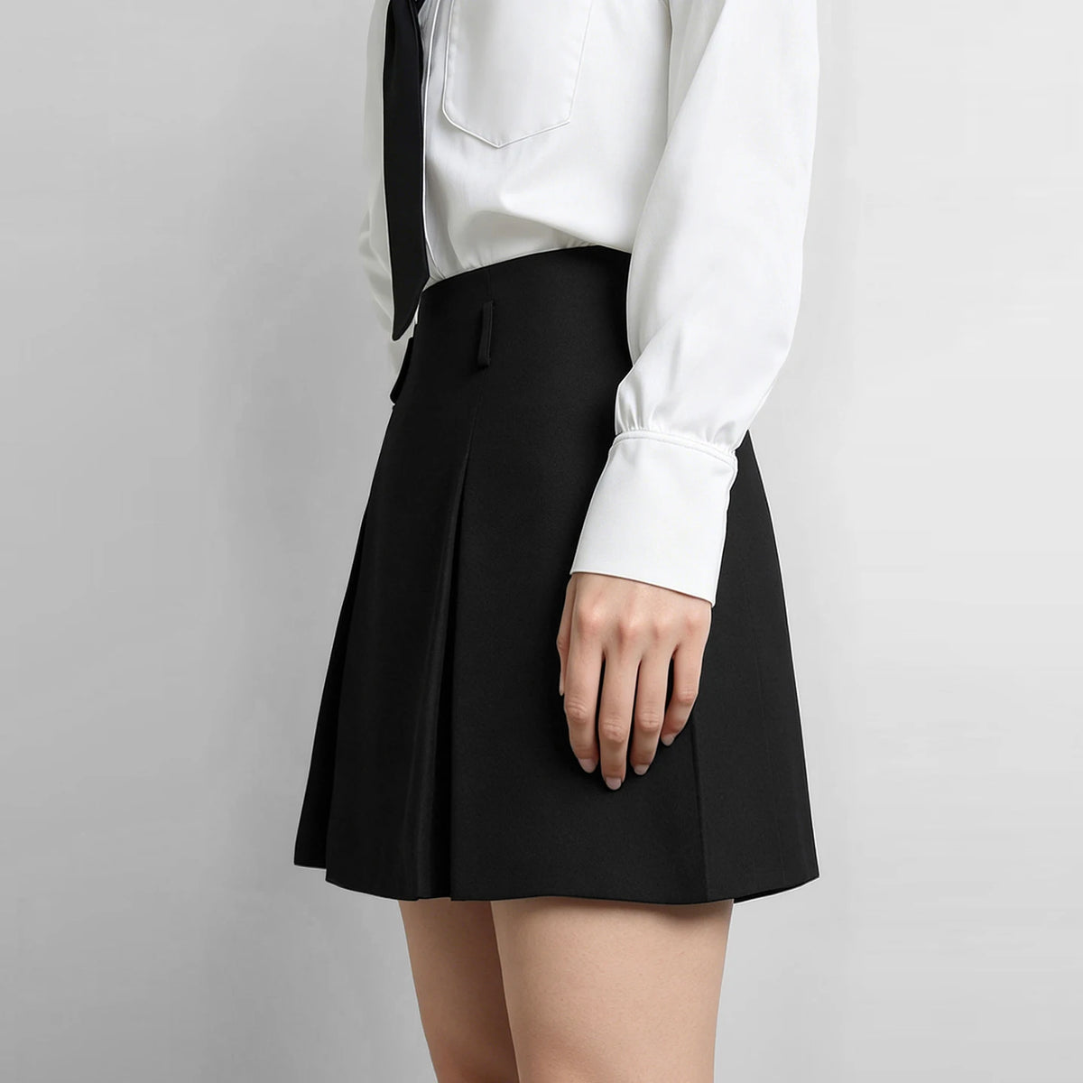 Women's Pleated A-Line Mini Skirt - High Waist Casual Fashion