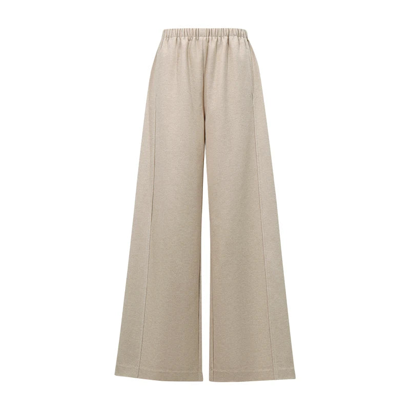 Women's Wide Leg Pants - Minimalist Loose Fit Commuter Trousers