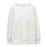 Women's Oversized Fleece Hoodie - Drop Shoulder Business Casual Top