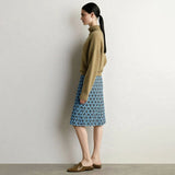 Vintage A-Line Midi Skirt - Minimalist High Waist Office Wear