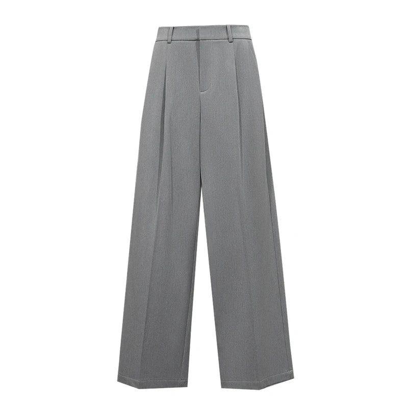 Women's Wide Leg Stretch Pants - Minimalist Autumn Casual Trousers