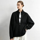Sequin Sparkle Women's Stand Collar Jacket - Casual Commuter Coat