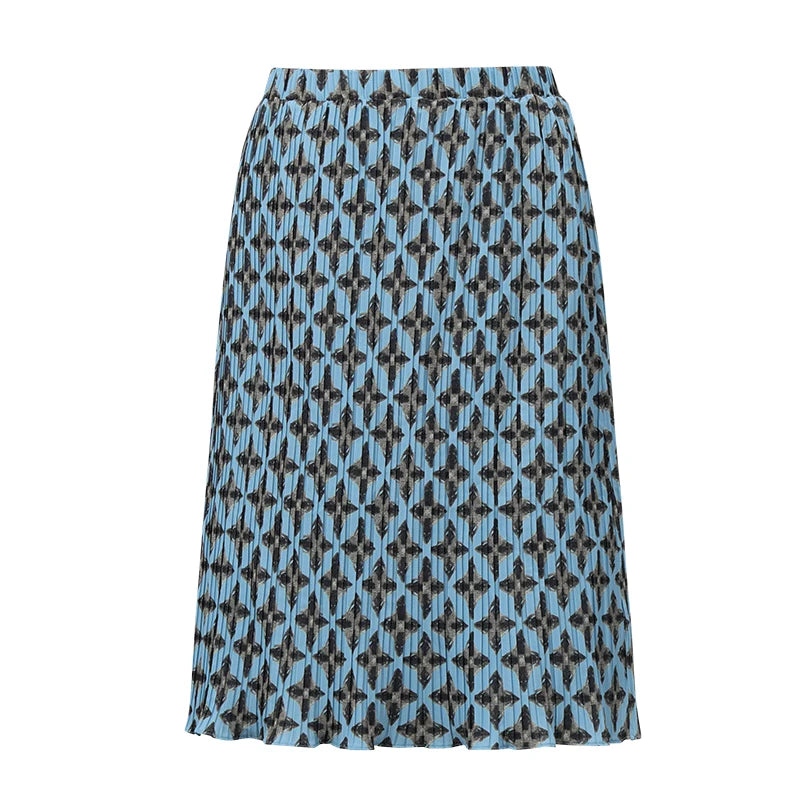 Vintage A-Line Midi Skirt - Minimalist High Waist Office Wear