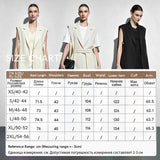 Women's Minimalist Long Draped Vest Jacket - Autumn Commuter Coat