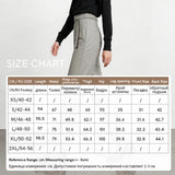 Women's Winter Tapered Pants Ankle Length Office Trousers with Belt