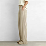 Women's Wide Leg Pants - Minimalist Loose Fit Commuter Trousers