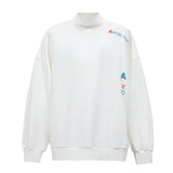 Women's Embroidered Cotton Sweatshirt - Minimalist Casual Top