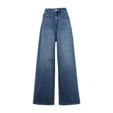 Women's Color Block Straight Jeans - Slimming Autumn Denim