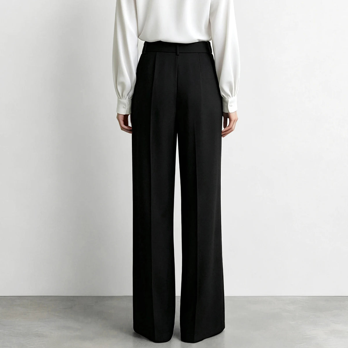 Women's Flare Pants Minimalist Draped Commuter Trousers