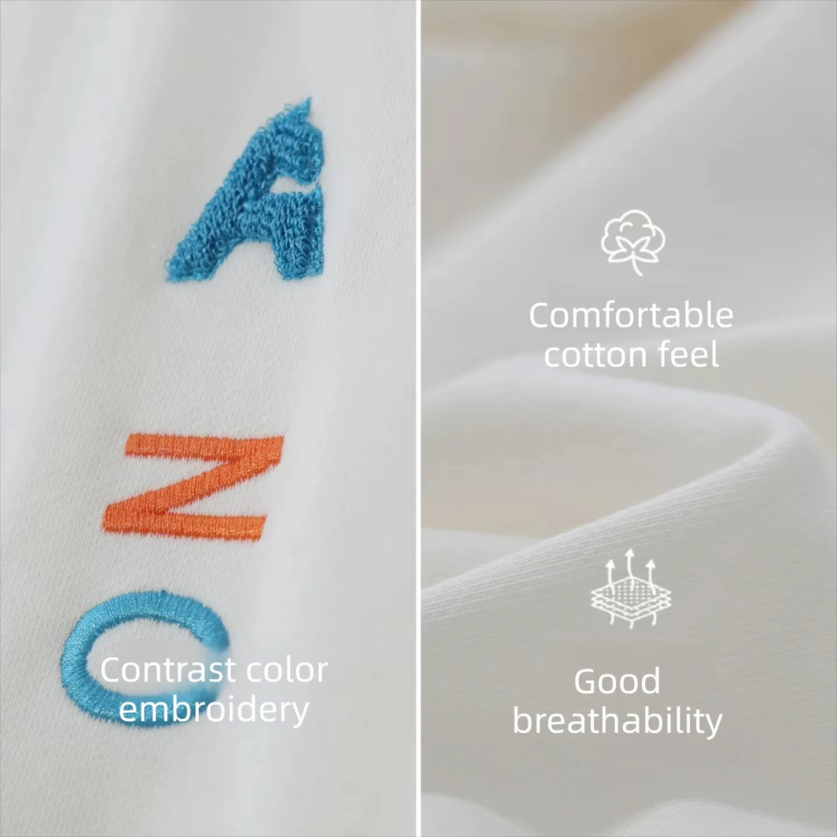 Women's Embroidered Cotton Sweatshirt - Minimalist Casual Top