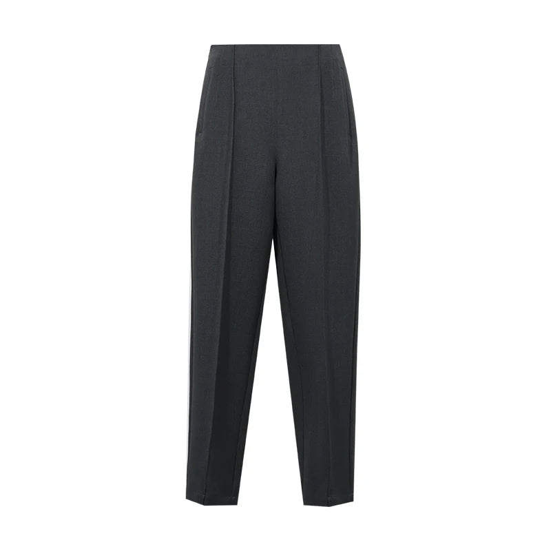 Women's Tapered Cropped Pants - Slimming Business Casual Trousers