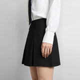 Women's Pleated A-Line Mini Skirt - High Waist Casual Fashion