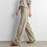 Women's Curved Barrel Pants High Waist Vintage Casual Trousers