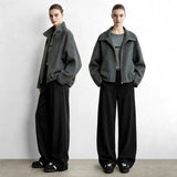 Women's Curved Barrel Pants High Waist Vintage Casual Trousers