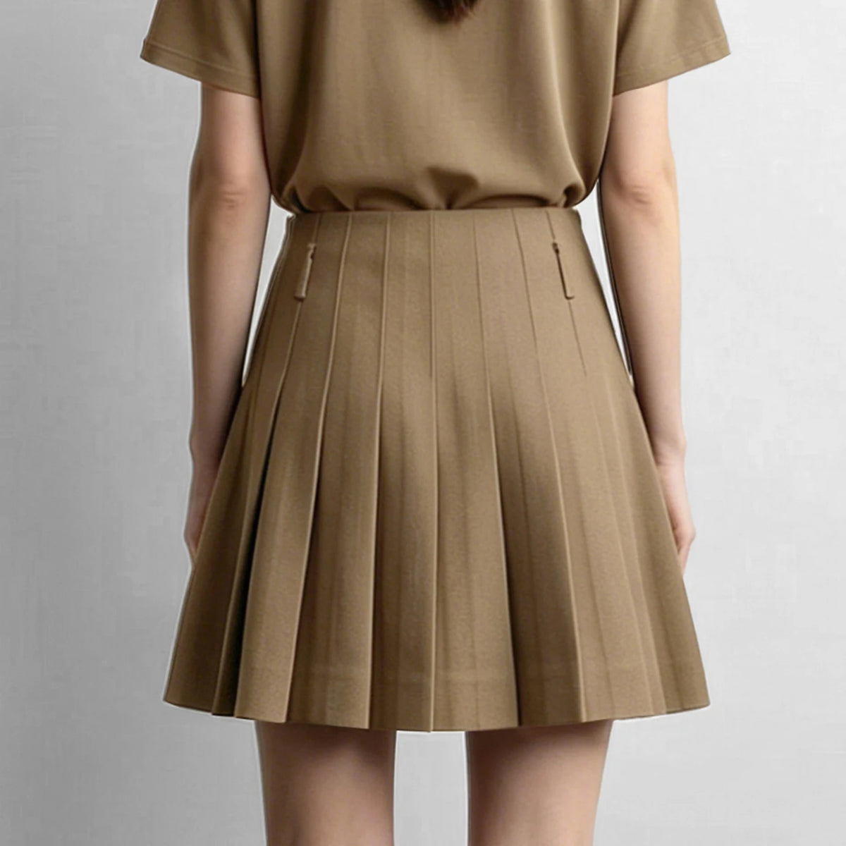 Women's Pleated A-Line Mini Skirt - High Waist Casual Fashion