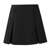 Women's Pleated A-Line Mini Skirt - High Waist Casual Fashion