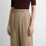 Women's Striped Wide Leg Pants - Autumn Office Casual Trousers