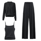 Mulberry Silk Blend V-Neck Cardigan - Elegant Knit Long Sleeve Top